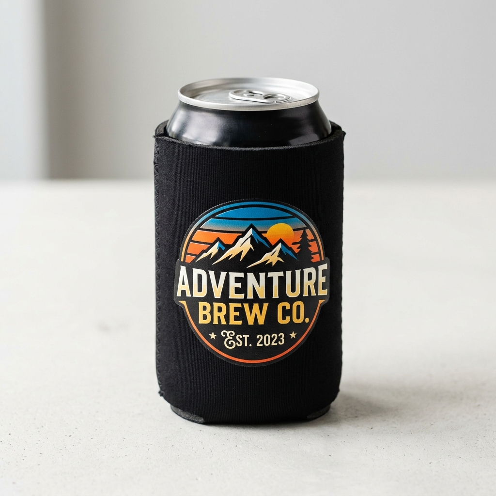 Custom branded neoprene beer koozie