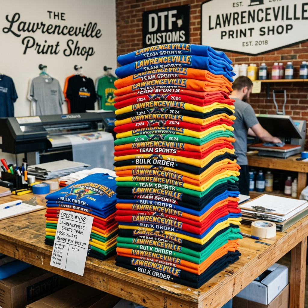 Fast, Vibrant, and Local: Why DTF Printing is Perfect for Bulk Custom Apparel in Lawrenceville